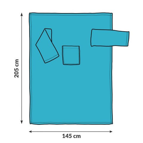 Kocyko-szlafrok SUPER MAMA - Niebieski - prezent na dzień matki