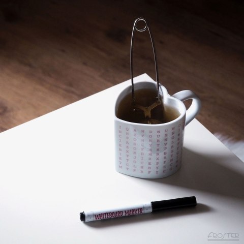 Zaskakujący Kubeczek serce Wykreślanka z markerem