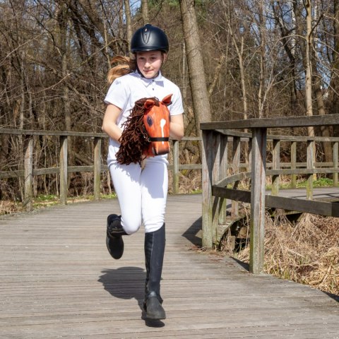 Konik na kiju z kantarem - Hobby Horse Skippi - Bursztyn - jak żywy - A3