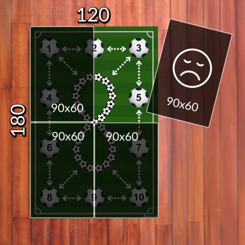 Mata treningowa do piłki Sprintigo ProMat XXL 180x120 i Zdrapka Piłkarza