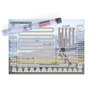 Zdrapka Biegacza plakat do zdrapywania PREZENT