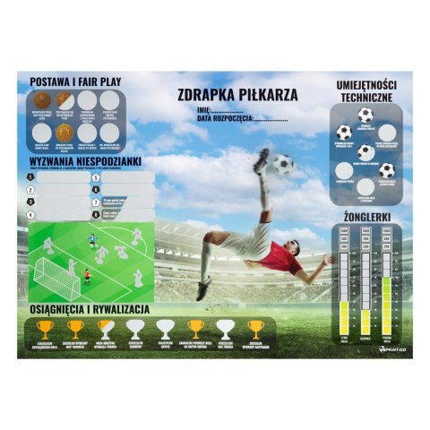 Zdrapka Piłkarza Sprintigo - motywacyjny prezent dla młodego piłkarza