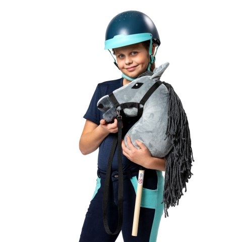 Zestaw Skippi - Hobby Horse szary i dodatkowy kantar - ciemny zielony