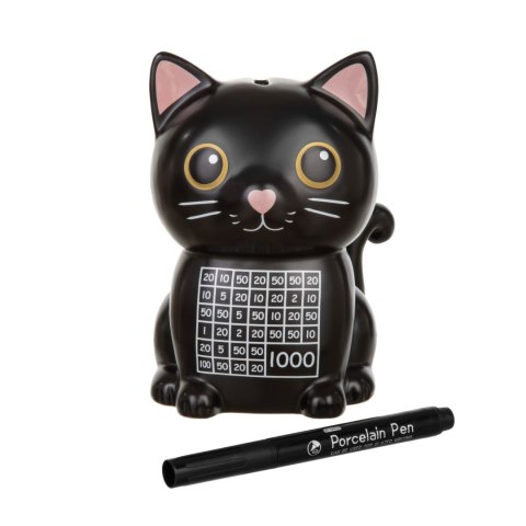 Skarbonka wykreślanka Kot - tracker oszczędzania - wyzwanie 1000