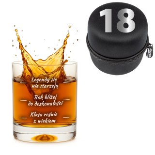 Urodzinowa szklanka do whisky - prezent na osiemnastkę
