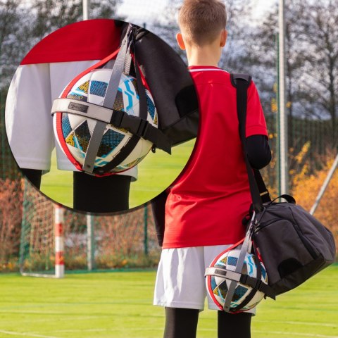 Uchwyt na piłkę Sprintigo - czerwony x szary x czarny - torba na piłkę